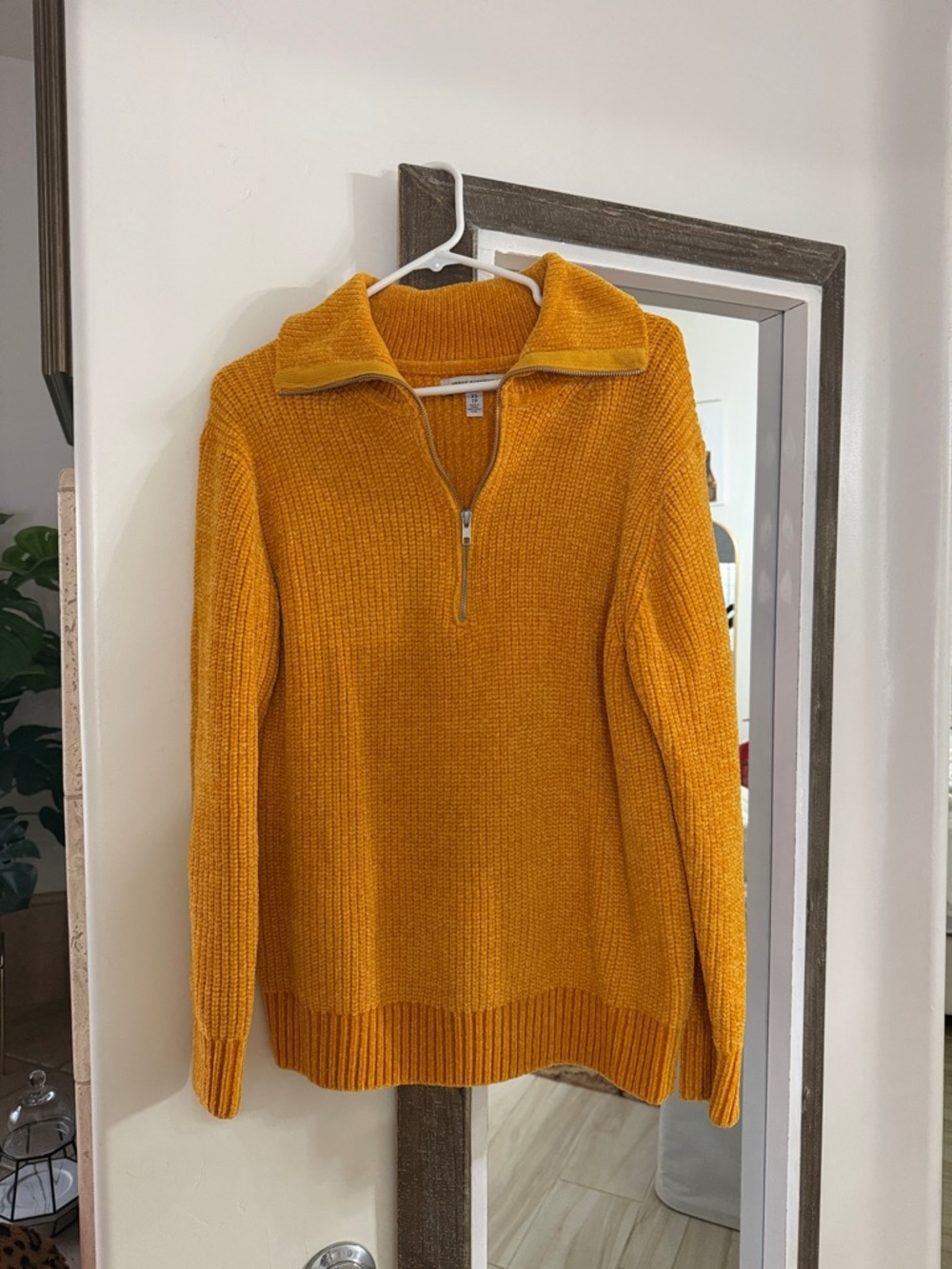 Urban Outfitters Golden Yellow Half-Zip Turtleneck Sweater